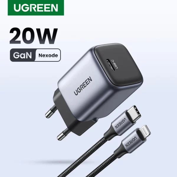 UGREEN 20W 30W GaN Charger PD Fast USB Type C Charger USB C PD3.0 QC3.0 Quick Charging For iPhone 16 15 14 Mobile Phone Charger 1